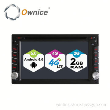 Ownice factory price Quad core Android 6.0 dvd multimedia For two din universal with RDS support DSP dvr TV